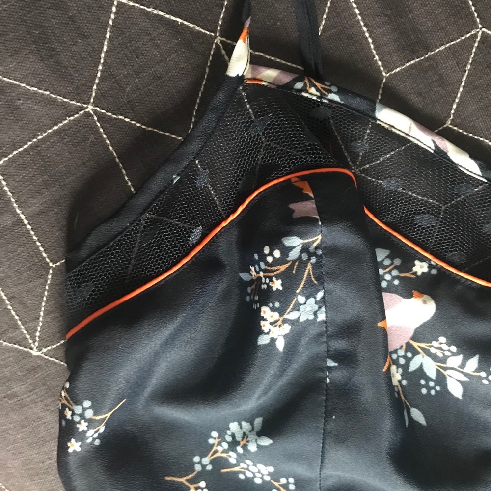 Xhilaration high low navy bird dress